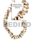 Shell Beads frog shell chocolate in beads strands