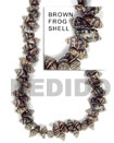 Shell Beads frog shell brown in beads strands