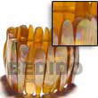 Shell Bangles - brownlip elastic bangle w/ resin