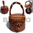 Cebu Island Collectible Handcarved Laminated Acacia Acacia Bags Philippines Natural Handmade Products