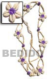 Cebu Island Lavender Floral Cowrie Shell Belts Philippines Natural Handmade Products