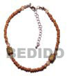 Cebu Island Tan 2-3 Coco Pokalet Cebu Anklets Philippines Natural Handmade Products