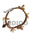 Cebu Island Wood Beads With Dangling Cebu Anklets Philippines Natural Handmade Products