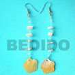 Cebu Island Floating 15mm Mother Of Cebu Shell Earrings Philippines Natural Handmade Products