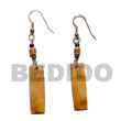 Cebu Island Dangling Brown Lip Tiger Cebu Shell Earrings Philippines Natural Handmade Products