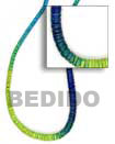 Cebu Island 7-8mm Graduated Tye Dye Coco Necklace Philippines Natural Handmade Products