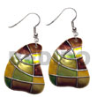 Cebu Island Dangling Handpainted And Colored Hand Painted Earrings Philippines Natural Handmade Products