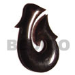 Cebu Island Horn Fish Hook 45mm Horn Pendants Philippines Natural Handmade Products