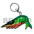 Natural Shrimp Handpainted Wood Keychain 80mmx55mm Keychain Wooden Accessory Shell Products Cebu Crafts Cebu Jewelry Products