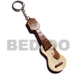 Natural 100mmx30mm Polished Wooden Guitar Keychain W/ Strings Keychain Wooden Accessory Shell Products Cebu Crafts Cebu Jewelry Products
