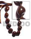 Kukui Seed Nut Necklace Brown
