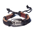 Cebu Island Cebu Island Surfer Black Leather Bracelets Philippines Natural Handmade Products