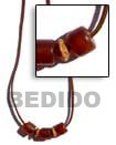 Cebu Island Leather Thong 3 Pcs. Leather Necklace Pendant Philippines Natural Handmade Products
