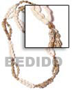 Cebu Island Bomba-white And Tiger Nassa Lei Necklace Philippines Natural Handmade Products