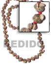 Cebu Island Bonium Fuschia Pink Beads Lei Necklace Philippines Natural Handmade Products