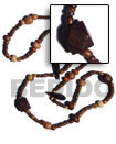 Cebu Island Long Bohemian Necklace Wood Long Bohemian Necklace Philippines Natural Handmade Products