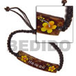 Cebu Island Macramie Nat. Brown Coco Macrame Bracelets Philippines Natural Handmade Products