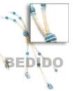 Cebu Island 3-tassel Versatex Blue Necklace Multi-Row Necklace Philippines Natural Handmade Products