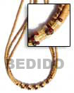 Cebu Island 3 Rows Natural Coco Multi-Row Necklace Philippines Natural Handmade Products