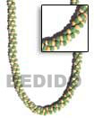 Cebu Island Twisted 2-3 Coco Pukalet Multi-Row Necklace Philippines Natural Handmade Products
