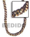 Cebu Island Twisted 2-3 Coco Pukalet Multi-Row Necklace Philippines Natural Handmade Products