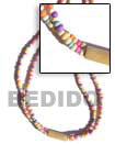 Cebu Island 2 Rows Candy Colored Multi-Row Necklace Philippines Natural Handmade Products