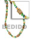 Cebu Island 2-liner Necklace Mahogany In Natural Combination Necklace Philippines Natural Handmade Products