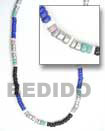 Cebu Island Silver Light And Dark Natural Combination Necklace Philippines Natural Handmade Products
