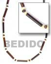 Cebu Island 2-3 Mm Dark Brown Natural Combination Necklace Philippines Natural Handmade Products