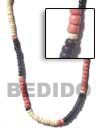 Cebu Island 4-5 Coco Pukalet Black Natural Combination Necklace Philippines Natural Handmade Products