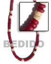 Cebu Island 4-5 Coco Pukalet Maro0n Natural Combination Necklace Philippines Natural Handmade Products
