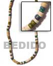 Cebu Island 4-5 Heishe Bleach Pukalet Natural Combination Necklace Philippines Natural Handmade Products
