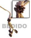 Cebu Island 3 Tassel W Coco Natural Combination Necklace Philippines Natural Handmade Products