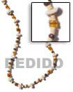Cebu Island 2-3 Heishe Bleach Pukalet Natural Combination Necklace Philippines Natural Handmade Products