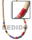 Cebu Island 4-5 Coco Pokalet Bleach Natural Combination Necklace Philippines Natural Handmade Products