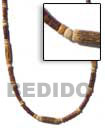 Cebu Island Wood Tube 2-3 Coco Natural Combination Necklace Philippines Natural Handmade Products