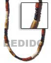 Cebu Island Wood Tube 2-3 Coco Natural Combination Necklace Philippines Natural Handmade Products