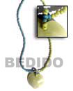 Cebu Island 2-3 Mm Pastel Green Pastel Wood Necklace Philippines Natural Handmade Products