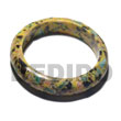 Natural CRUSHED LIMESTONES IN YELLOW RESIN  BANGLE / HT= 20MM / 70MM INNER DIAMETER Resin Bangles Wooden Accessory Shell Products Cebu Crafts Cebu Jewelry Products