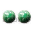 Cebu Island Green Resin Button Earrings Resin Earrings Philippines Natural Handmade Products