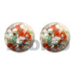 Cebu Island Red Resin Button Earrings Resin Earrings Philippines Natural Handmade Products
