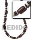Cebu Island Dark Brown Buri Tube Seed Necklace Philippines Natural Handmade Products