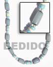 Cebu Island Turqoise Blue Buri Tube Seed Necklace Philippines Natural Handmade Products