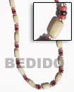 Cebu Island White Buri Tube With Seed Necklace Philippines Natural Handmade Products