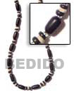 Cebu Island Buri Black Tube 4-5 Seed Necklace Philippines Natural Handmade Products
