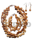 Natural Coco Side Drill Set Jewelry With Multi Row Necklace And Bracelet Set Jewelry Wooden Accessory Shell Products Cebu Crafts Cebu Jewelry Products