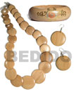 Natural Natural Wood Jewelry Set With Top Coat Set Jewelry Wooden Accessory Shell Products Cebu Crafts Cebu Jewelry Products