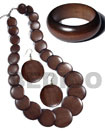 Natural Stained Brown Wooden Jewelry Set With Top Coat Set Jewelry Wooden Accessory Shell Products Cebu Crafts Cebu Jewelry Products