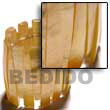 Shell Bangles - elastic MOP bangle w/ resin