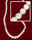 White Shell and Coco Combination Necklace